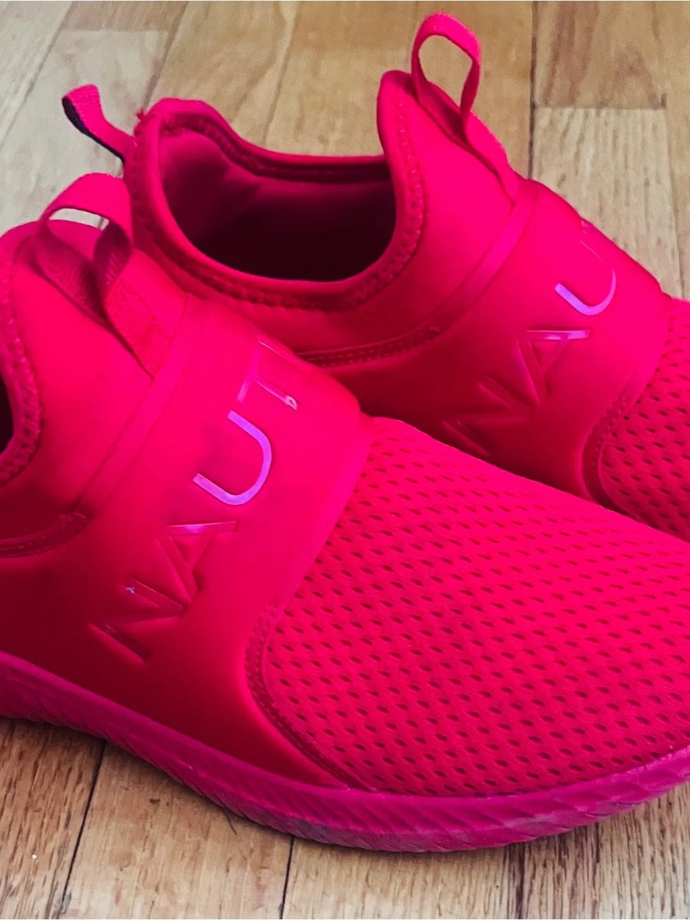 Nautica Bright Red Slip-On Mesh Sneakers